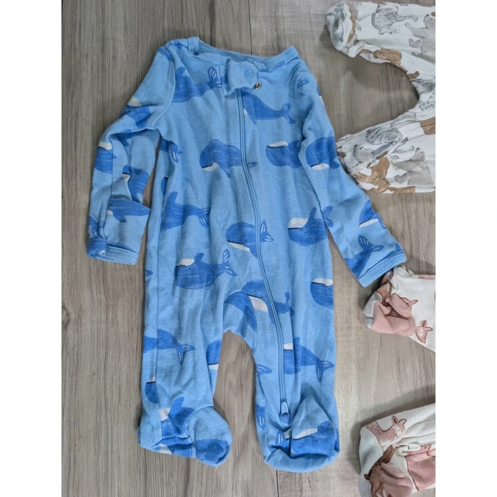 Carter's 3-Pack Boys Newborn Sleep Play Footed Pajamas Just One You